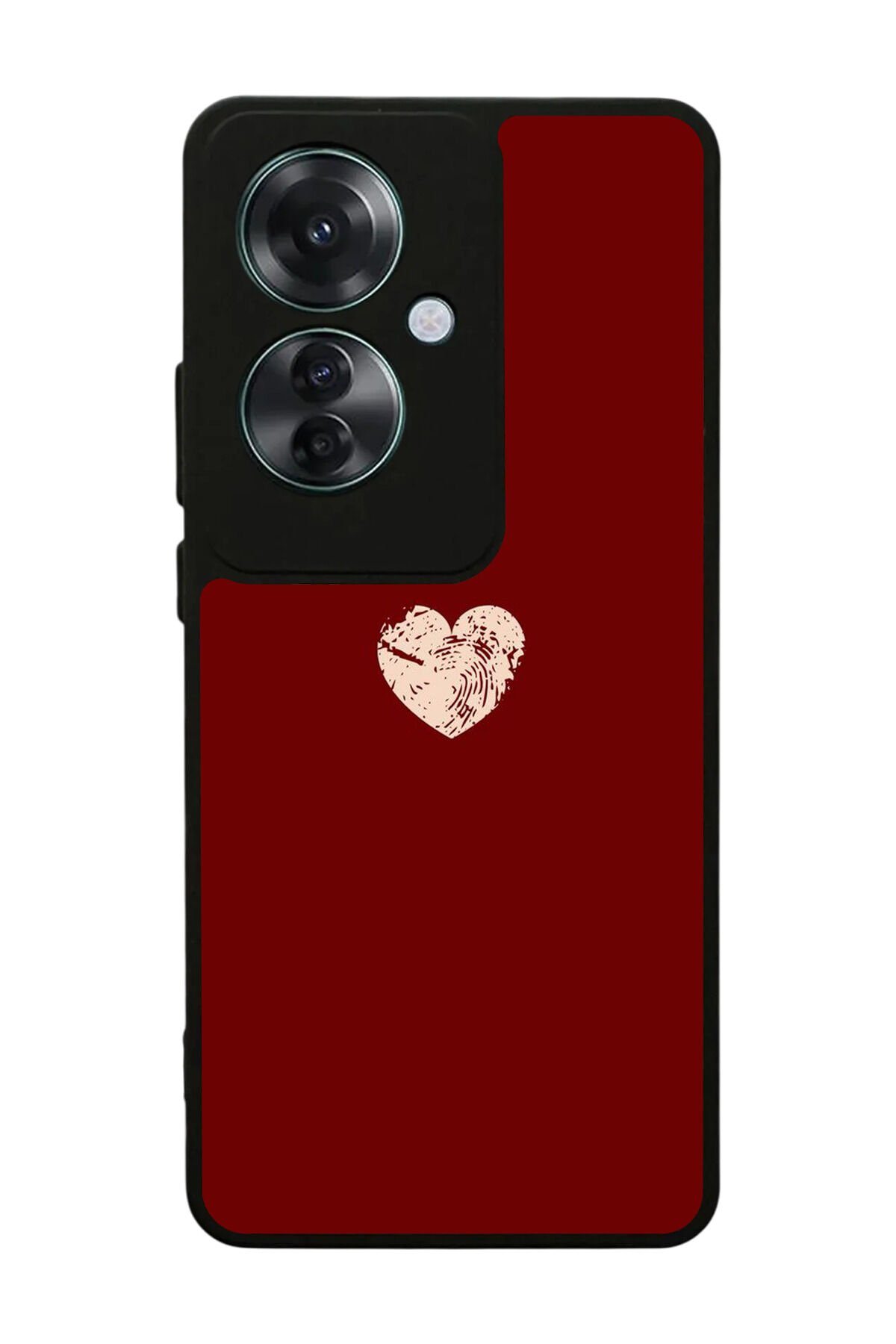 Oppo Reno 11F Uyumlu Kalp Love Tasarımlı Glossy Premium Kılıf