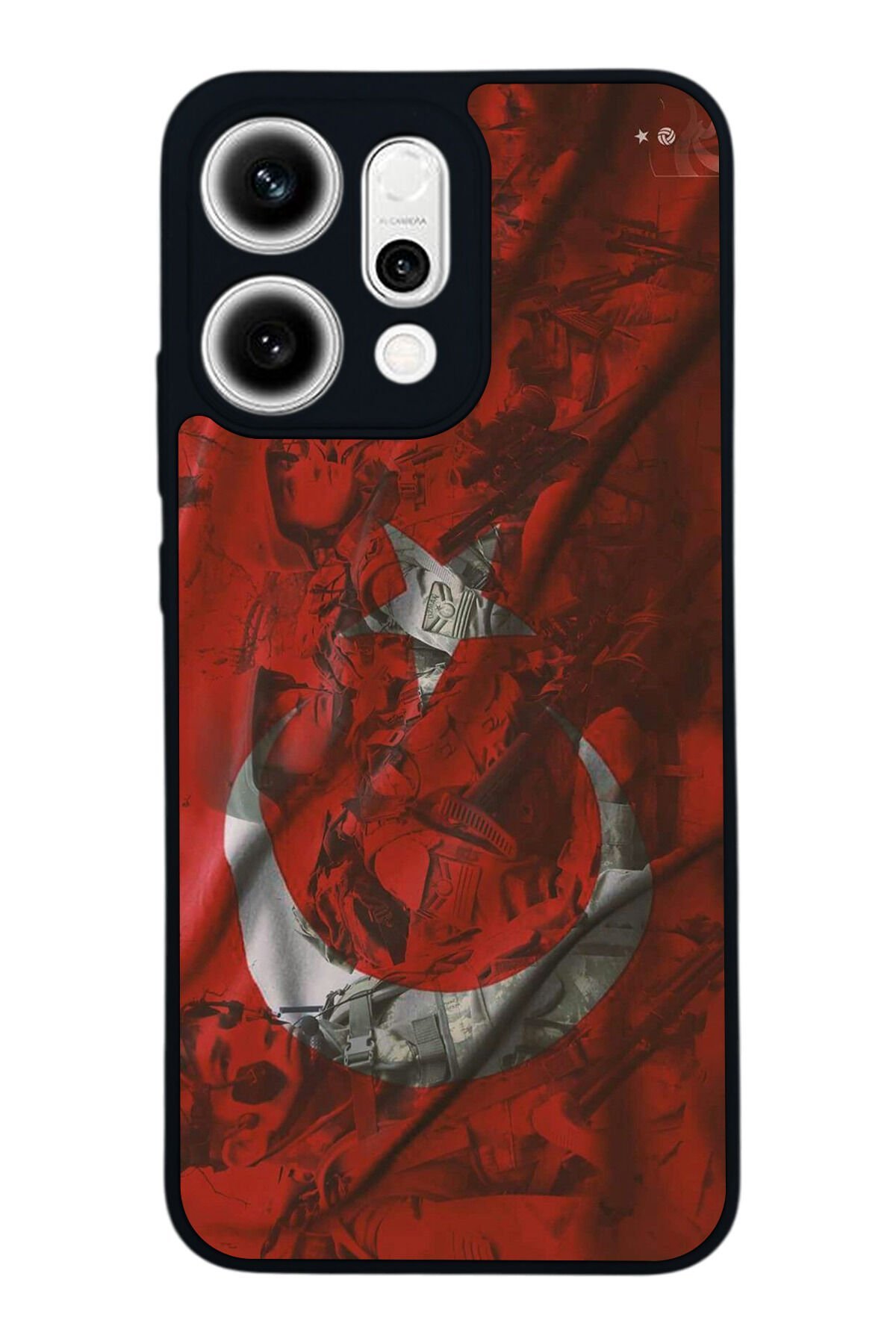 Oppo Reno 14 Uyumlu Türk Bayragi Tasarımlı Glossy Premium Kılıf