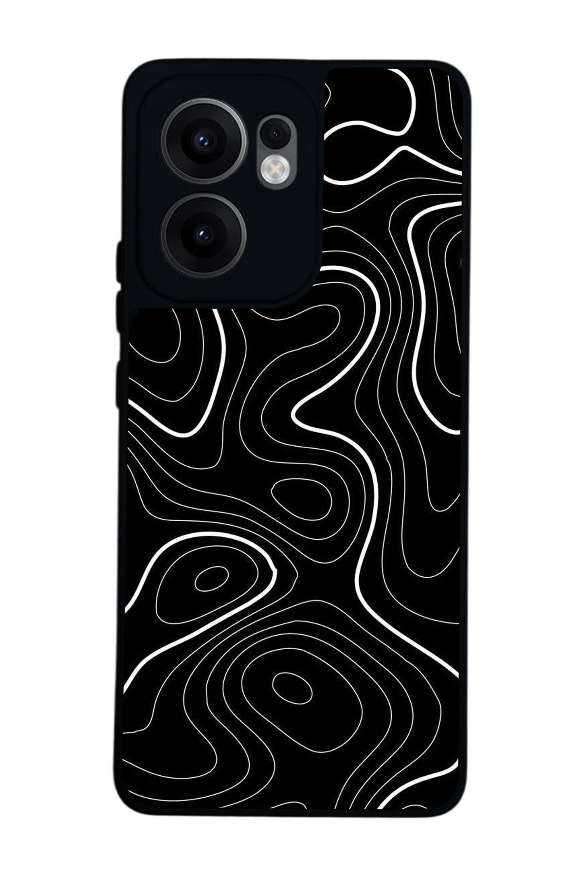 Oppo Reno 13F Uyumlu Çizgi Sanatı Tasarımlı Glossy Premium Kılıf