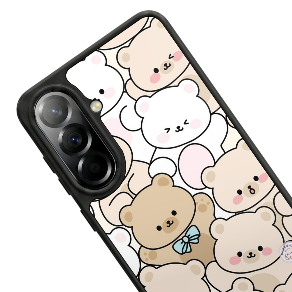 Samsung Galaxy A37 Uyumlu Ayı Tasarımlı Glossy Premium Kılıf