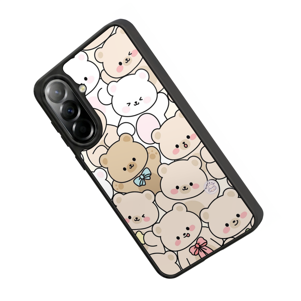 Samsung Galaxy A37 Uyumlu Ayı Tasarımlı Glossy Premium Kılıf