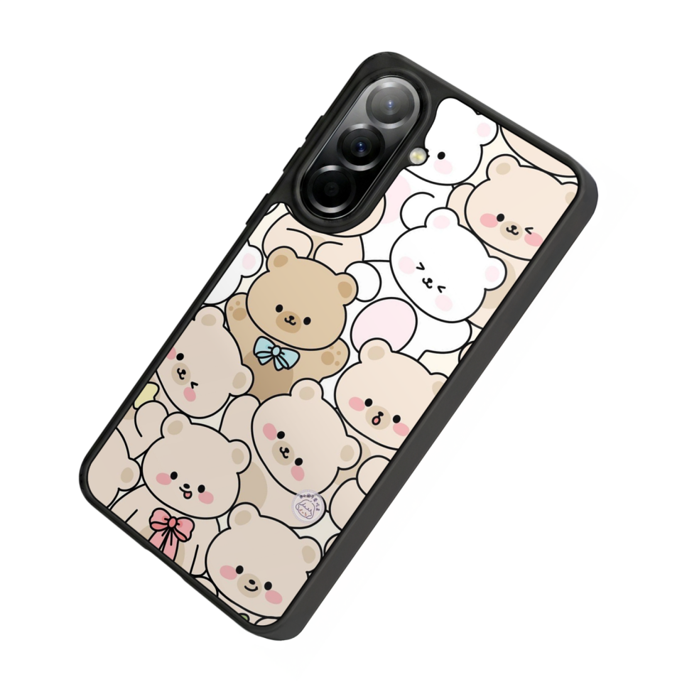 Samsung Galaxy A37 Uyumlu Ayı Tasarımlı Glossy Premium Kılıf