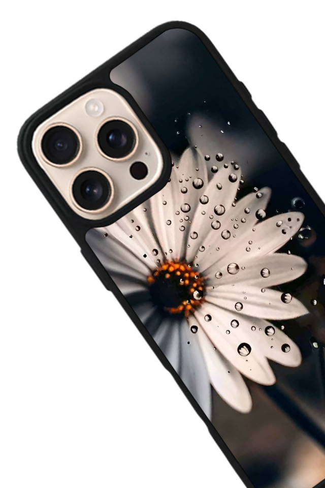 iPhone 15 Pro Max Uyumlu Cicek Tasarımlı Glossy Premium Kılıf