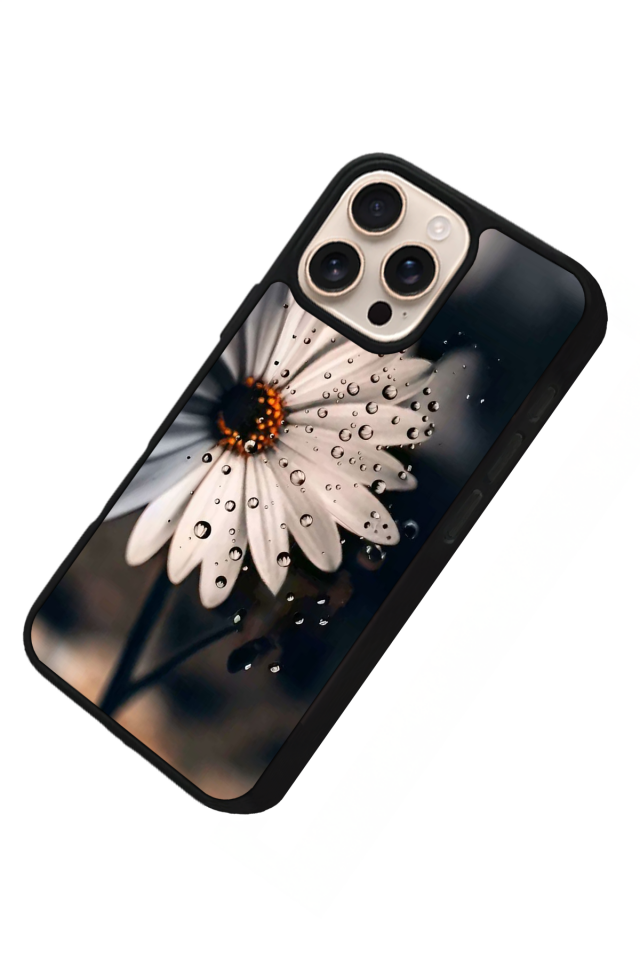 iPhone 15 Pro Max Uyumlu Cicek Tasarımlı Glossy Premium Kılıf
