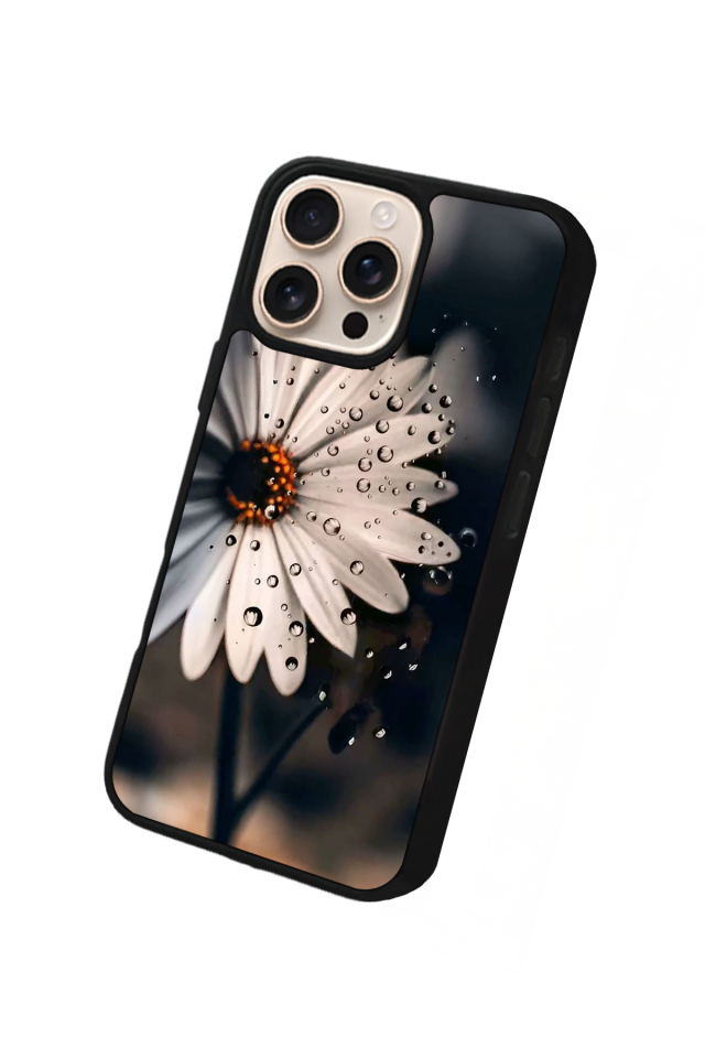 iPhone 15 Pro Max Uyumlu Cicek Tasarımlı Glossy Premium Kılıf