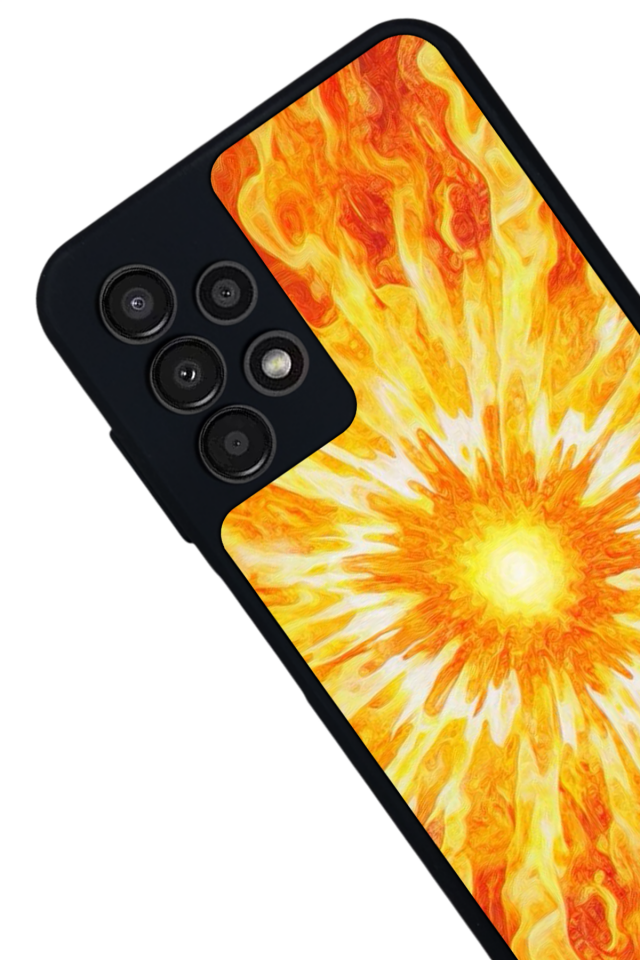 Samsung Galaxy A13 Uyumlu Güneş Tasarımlı Glossy Premium Kılıf