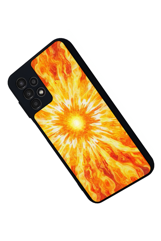 Samsung Galaxy A13 Uyumlu Güneş Tasarımlı Glossy Premium Kılıf