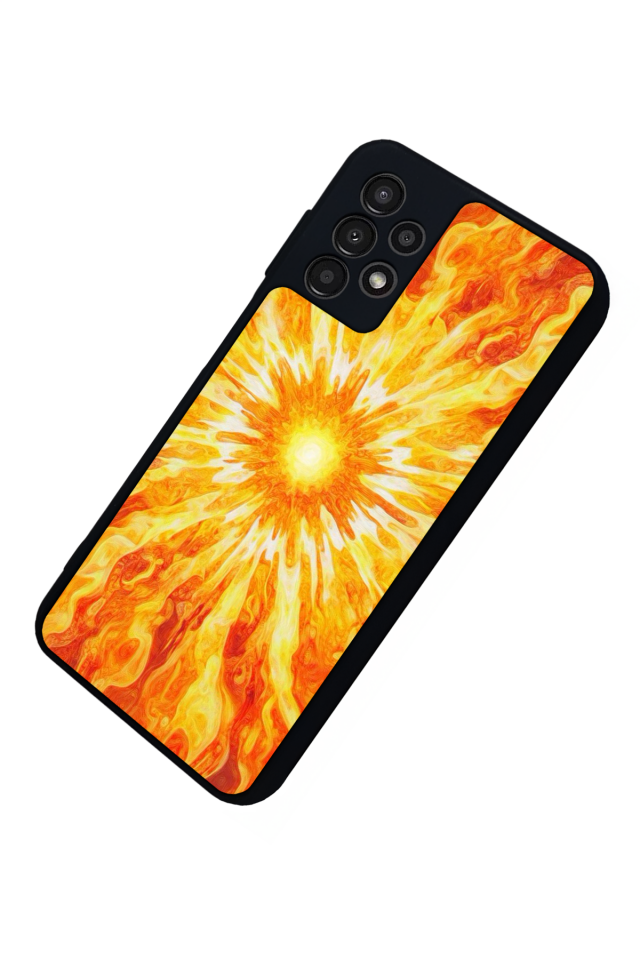 Samsung Galaxy A13 Uyumlu Güneş Tasarımlı Glossy Premium Kılıf