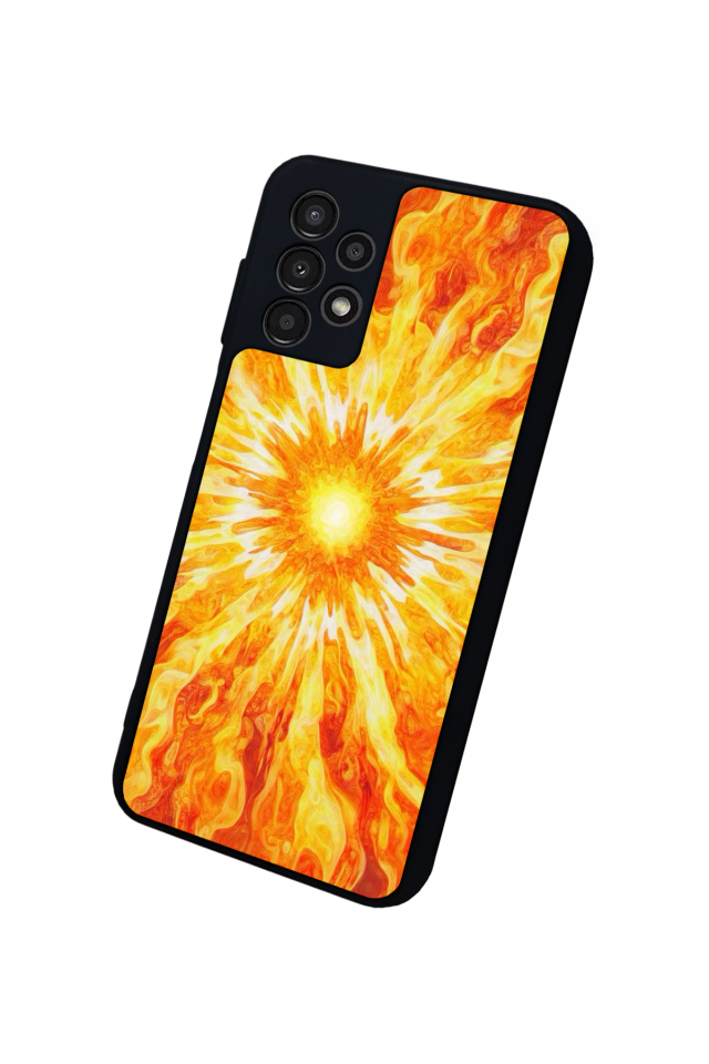Samsung Galaxy A13 Uyumlu Güneş Tasarımlı Glossy Premium Kılıf