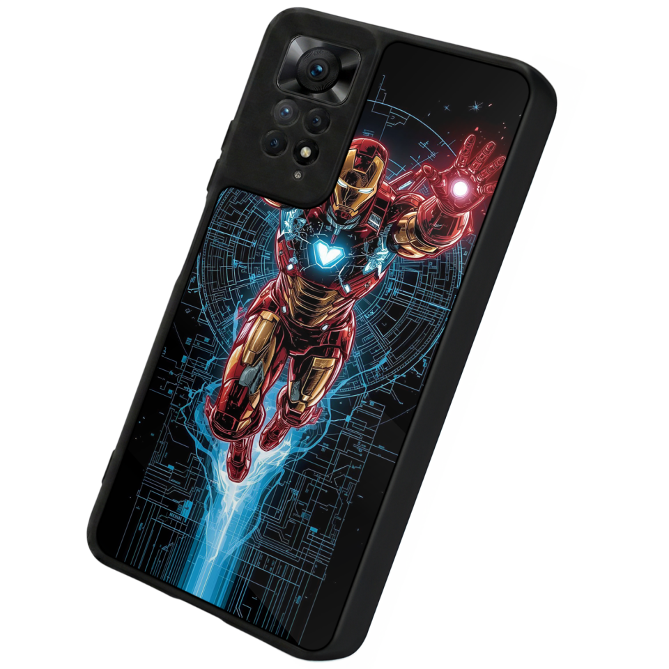 Xiaomi Redmi Note 11 Pro Uyumlu Iron Man ( Demir Adam ) Tasarımlı Glossy Premium Kılıf