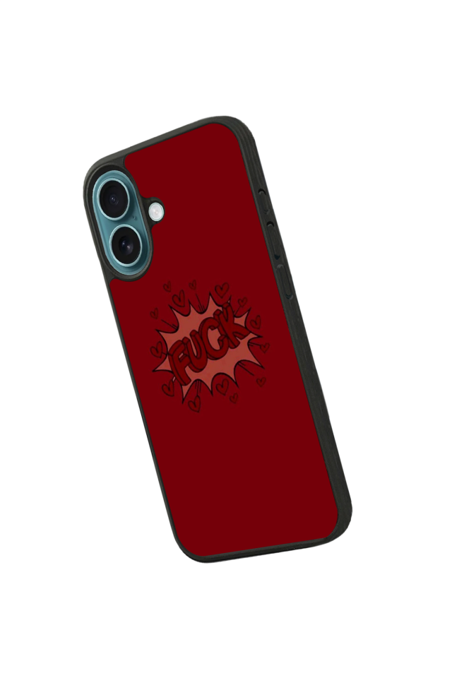 iPhone 16 Uyumlu Kalp Love Tasarımlı Glossy Premium Kılıf