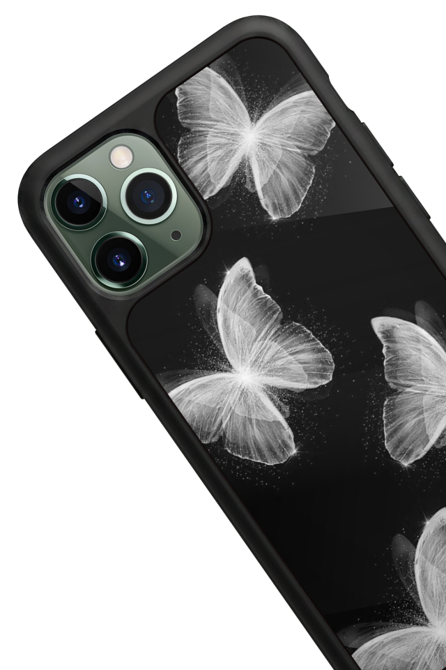 iPhone 11 Pro Uyumlu Kelebek Tasarımlı Glossy Premium Kılıf