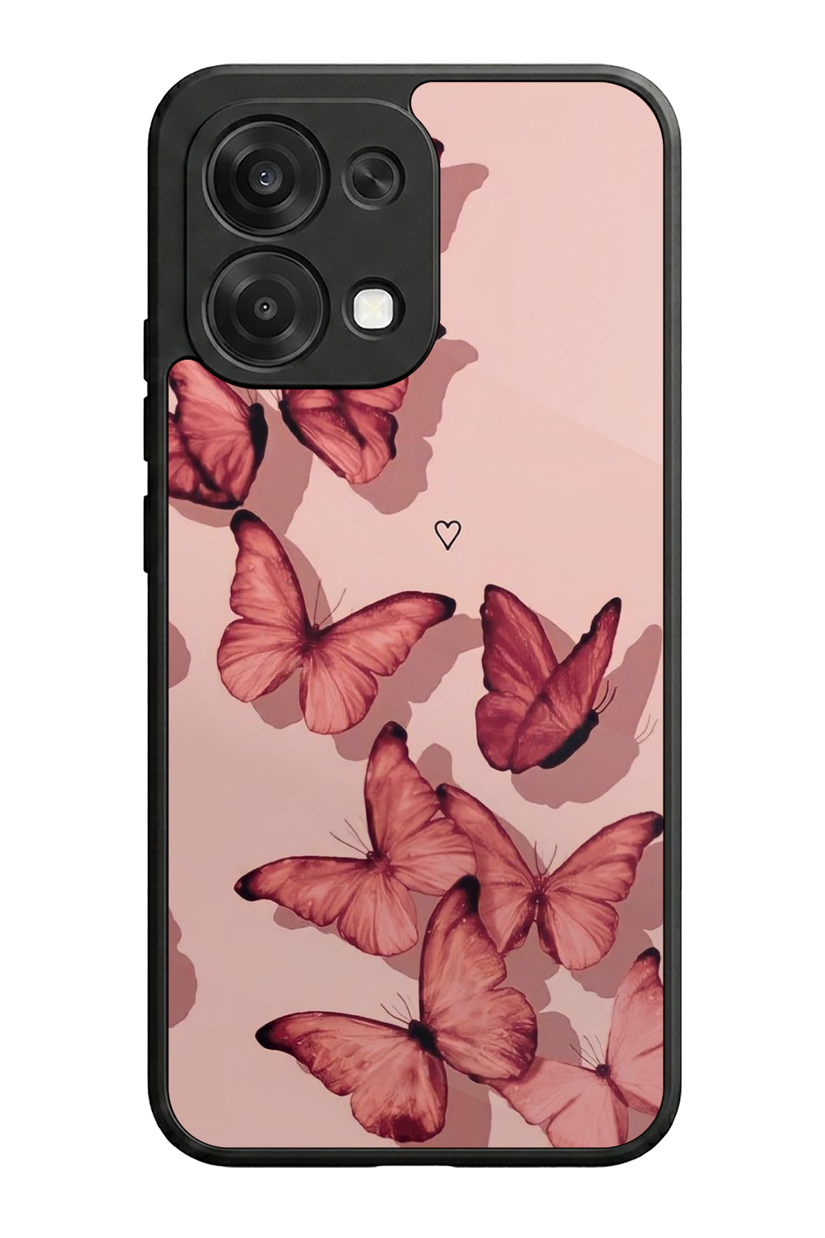 Oppo A6 Pro Uyumlu Kelebek Tasarımlı Glossy Premium Kılıf