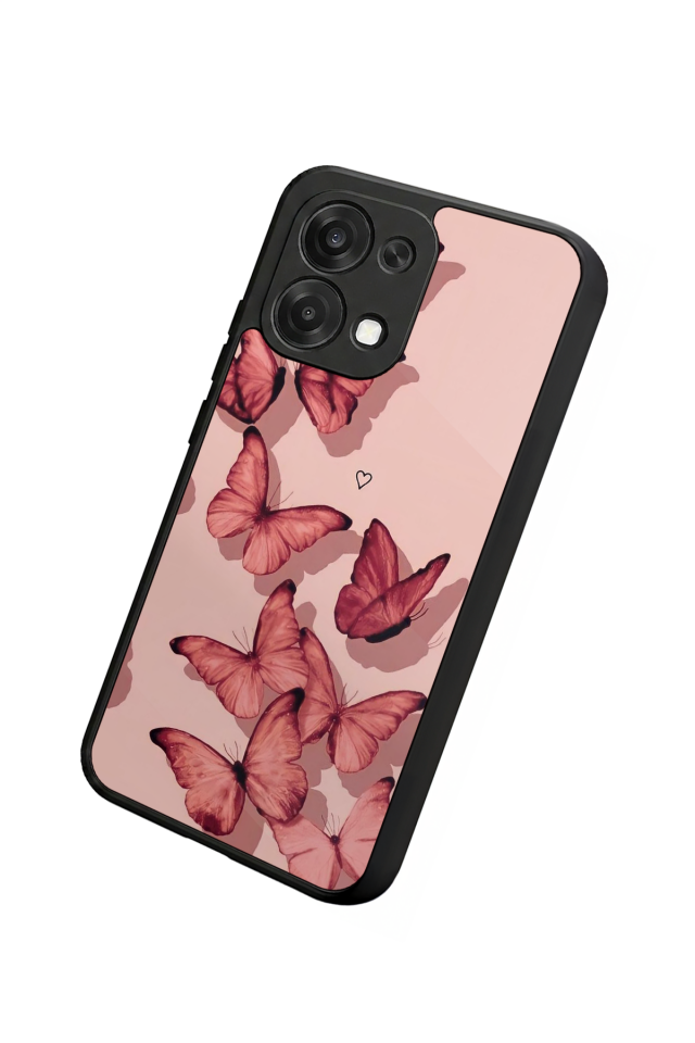 Oppo A6 Pro Uyumlu Kelebek Tasarımlı Glossy Premium Kılıf