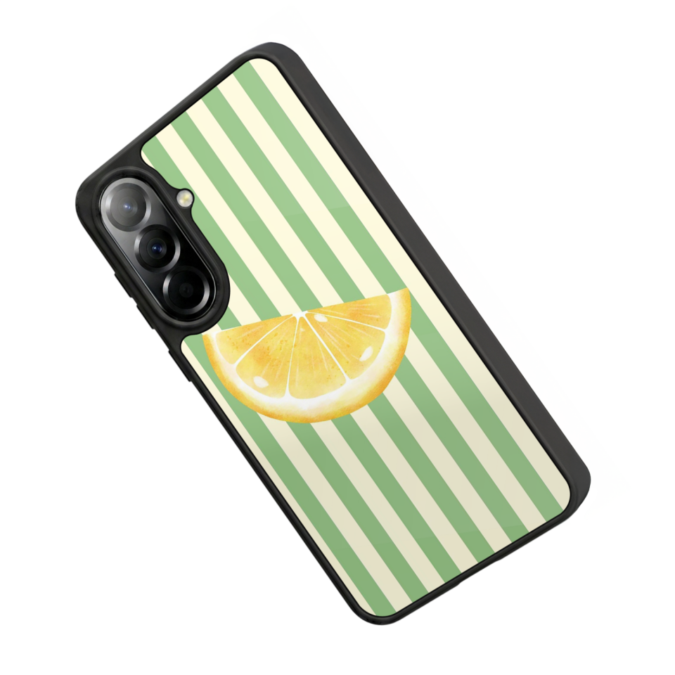 Samsung Galaxy A57 Uyumlu Limon Tasarımlı Glossy Premium Kılıf