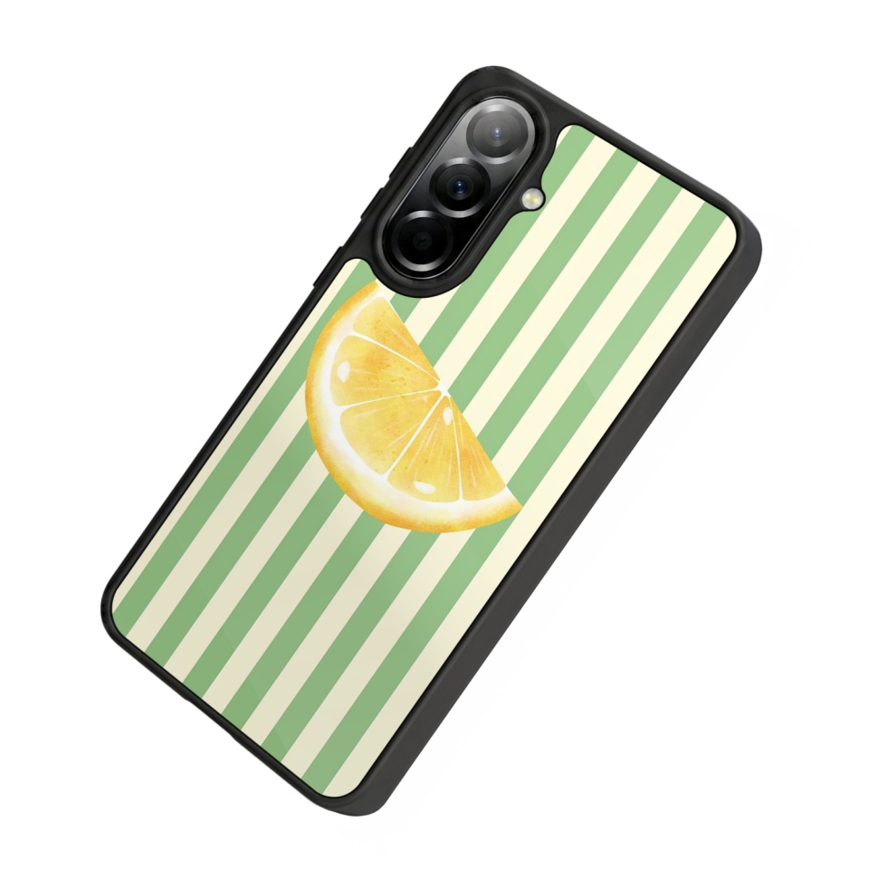 Samsung Galaxy A57 Uyumlu Limon Tasarımlı Glossy Premium Kılıf