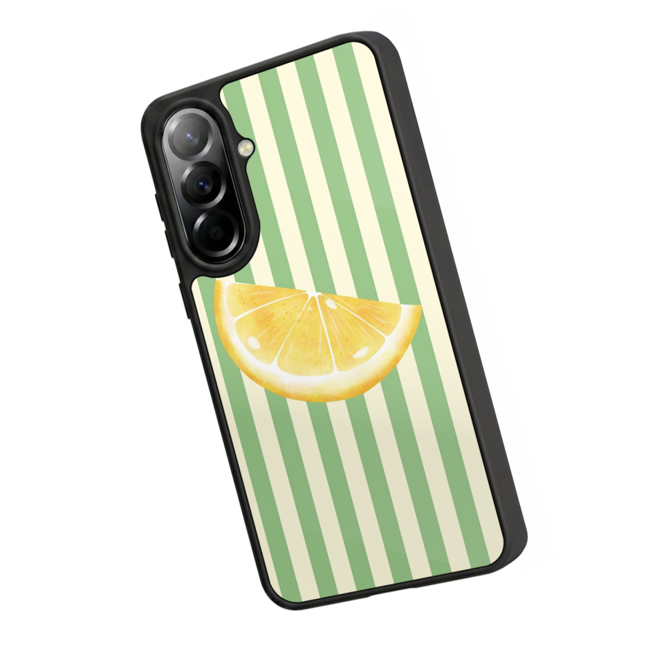 Samsung Galaxy A57 Uyumlu Limon Tasarımlı Glossy Premium Kılıf