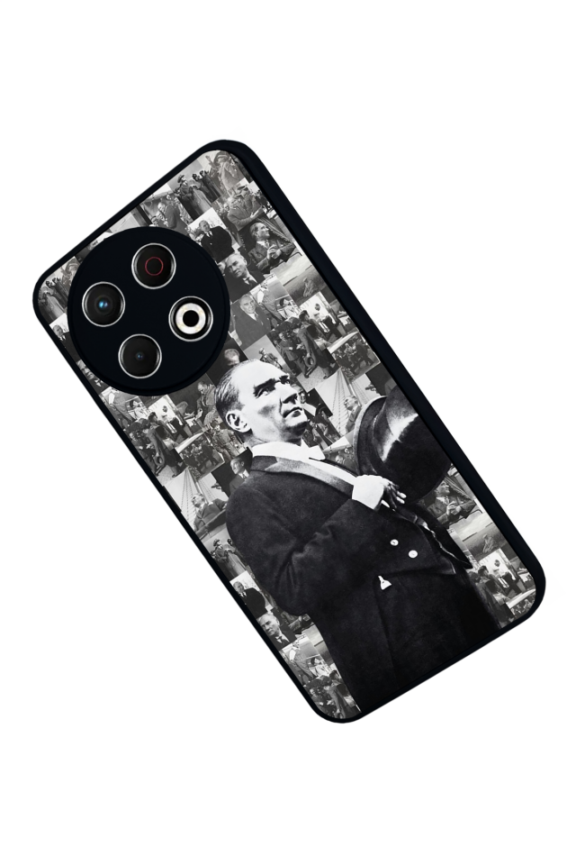 Tecno Spark 30 Pro Uyumlu Mustafa Kemal Ataturk Tasarımlı Glossy Premium Kılıf