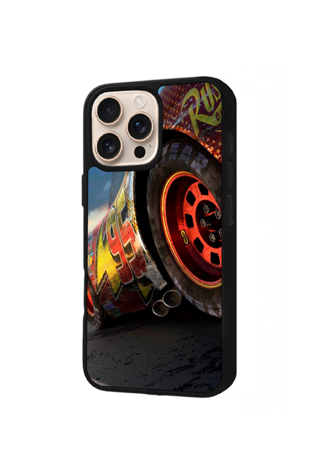 iPhone 15 Pro Uyumlu Simsek McQueen Tasarımlı Glossy Premium Kılıf