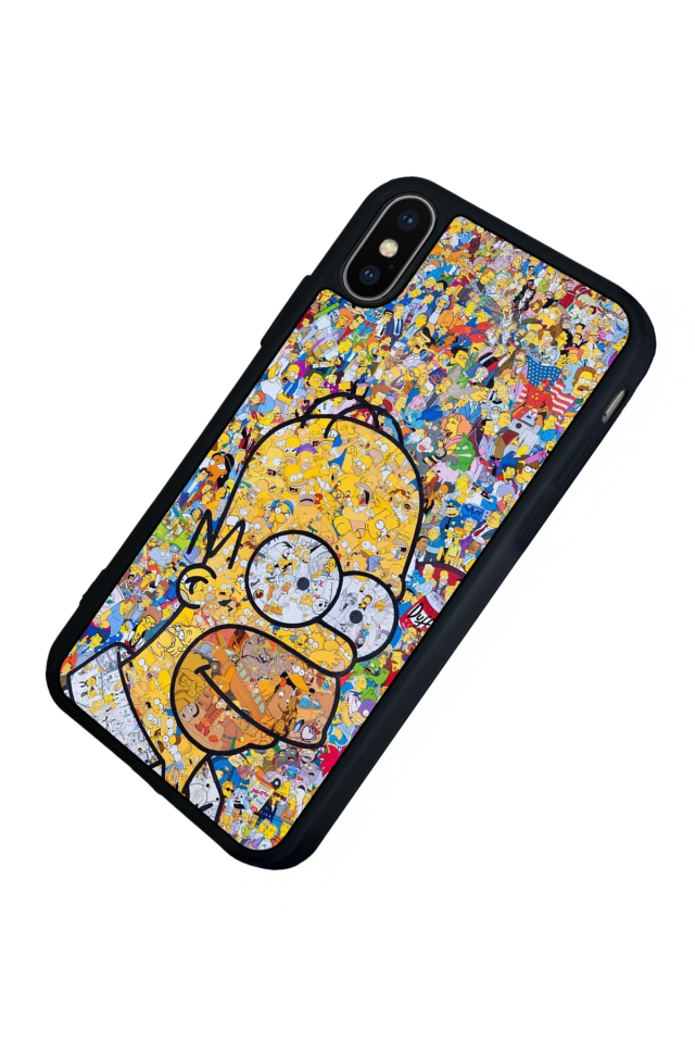 iPhone XS Max Uyumlu The Simpsons Tasarımlı Glossy Premium Kılıf