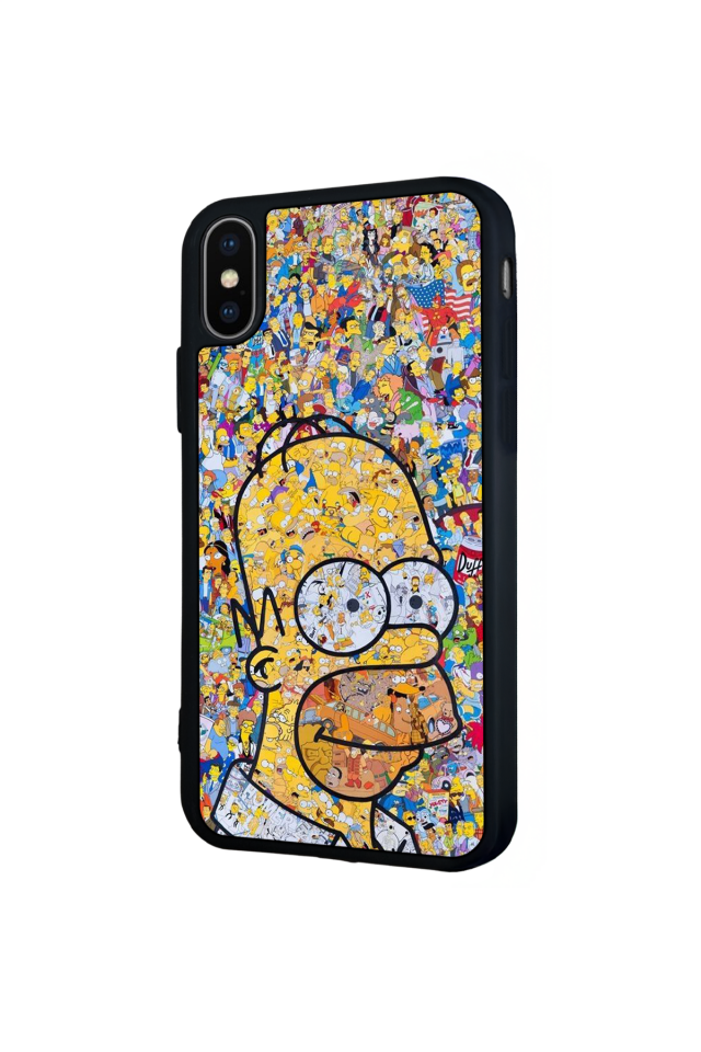iPhone XS Max Uyumlu The Simpsons Tasarımlı Glossy Premium Kılıf