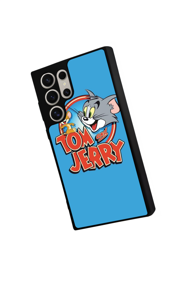 Samsung Galaxy S22 Ultra Uyumlu Tom And Jerry Tasarımlı Glossy Premium Kılıf