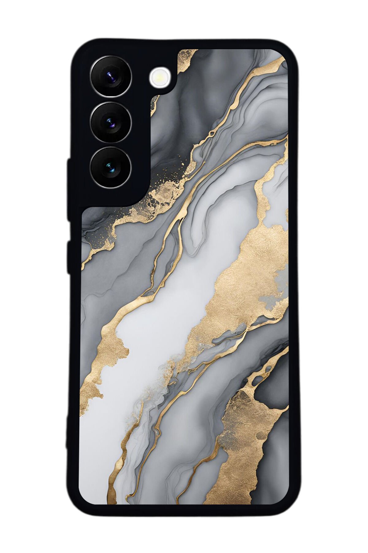 Samsung Galaxy S22 Uyumlu Mermer Marble Tasarımlı Glossy Premium Kılıf