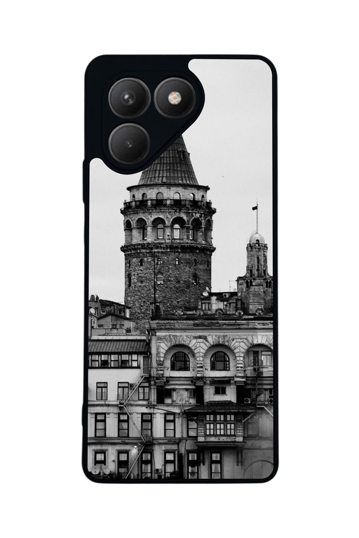 Tecno Pova 7 Mat Uyumlu Siyah Kılıf – Yumuşak Silikon, Koruyucu, Şok Emici Kapak