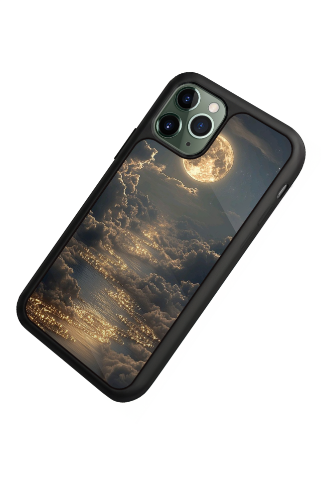 iPhone 11 Pro Max Uyumlu Ay Tasarımlı Glossy Premium Kılıf