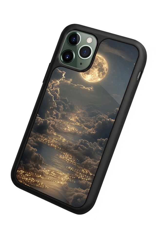 iPhone 11 Pro Max Uyumlu Ay Tasarımlı Glossy Premium Kılıf