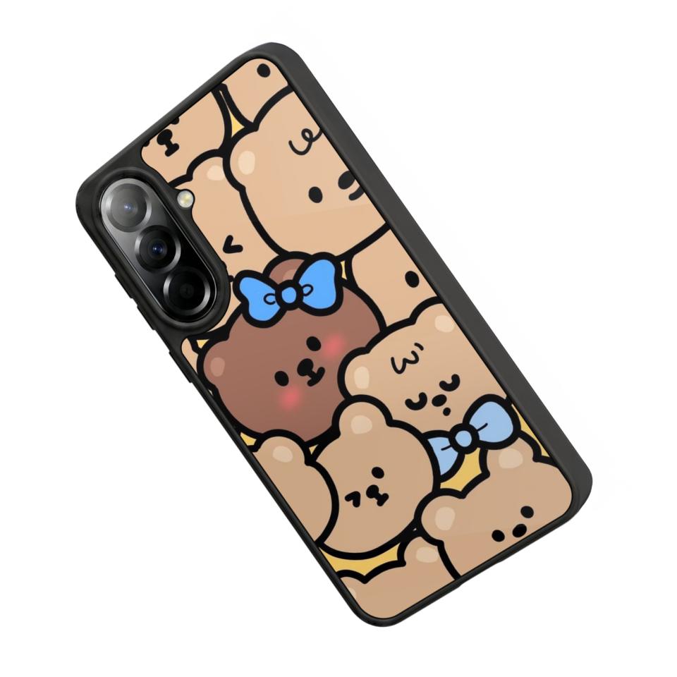 Samsung Galaxy A37 Uyumlu Ayı Tasarımlı Glossy Premium Kılıf