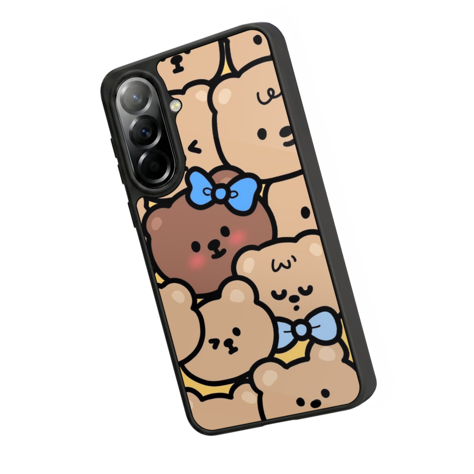 Samsung Galaxy A37 Uyumlu Ayı Tasarımlı Glossy Premium Kılıf