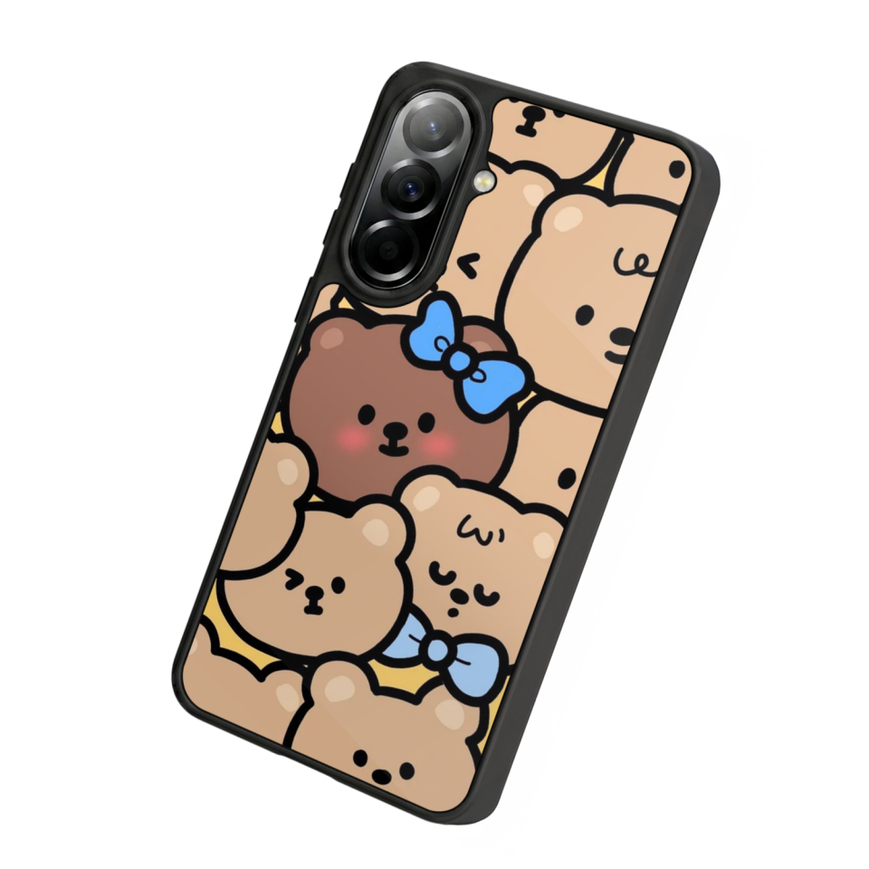 Samsung Galaxy A37 Uyumlu Ayı Tasarımlı Glossy Premium Kılıf