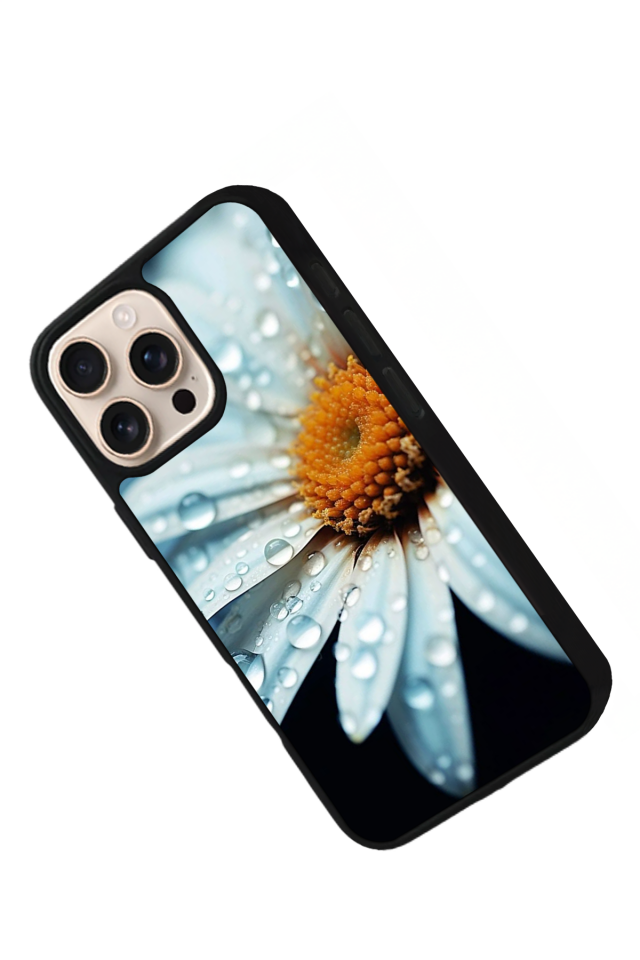 iPhone 15 Pro Max Uyumlu Cicek Tasarımlı Glossy Premium Kılıf