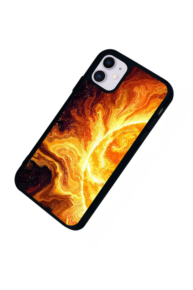 iPhone 11 Uyumlu Güneş Tasarımlı Glossy Premium Kılıf