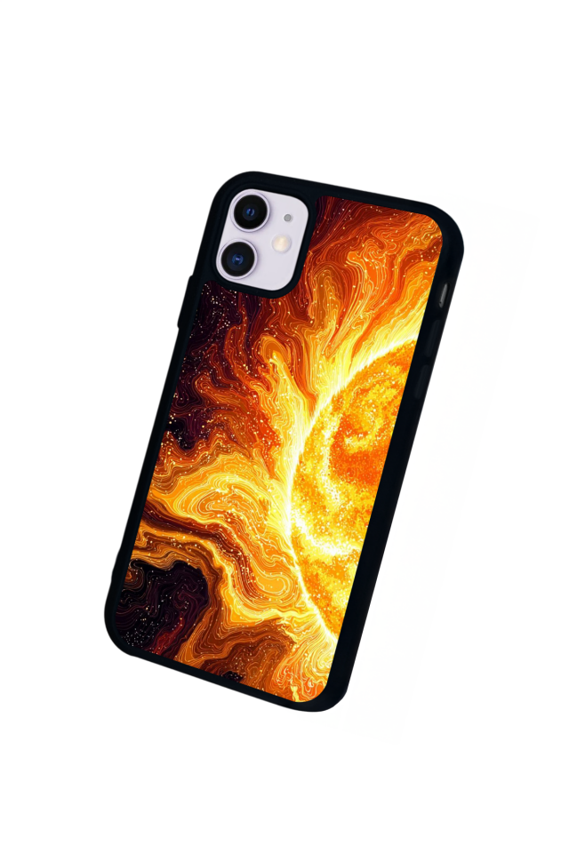 iPhone 11 Uyumlu Güneş Tasarımlı Glossy Premium Kılıf