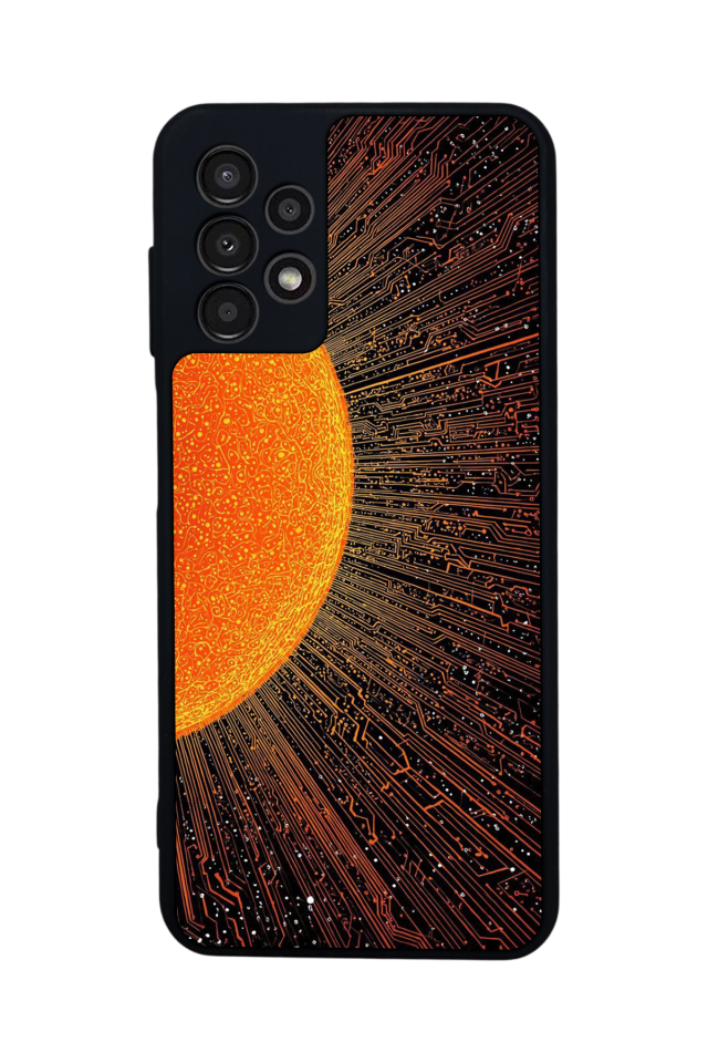 Samsung Galaxy A13 Uyumlu Güneş Tasarımlı Glossy Premium Kılıf