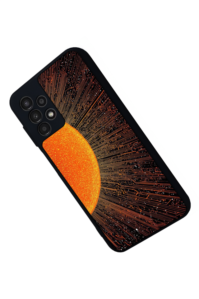 Samsung Galaxy A13 Uyumlu Güneş Tasarımlı Glossy Premium Kılıf