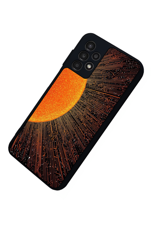 Samsung Galaxy A13 Uyumlu Güneş Tasarımlı Glossy Premium Kılıf