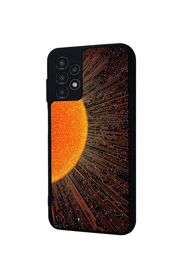 Samsung Galaxy A13 Uyumlu Güneş Tasarımlı Glossy Premium Kılıf