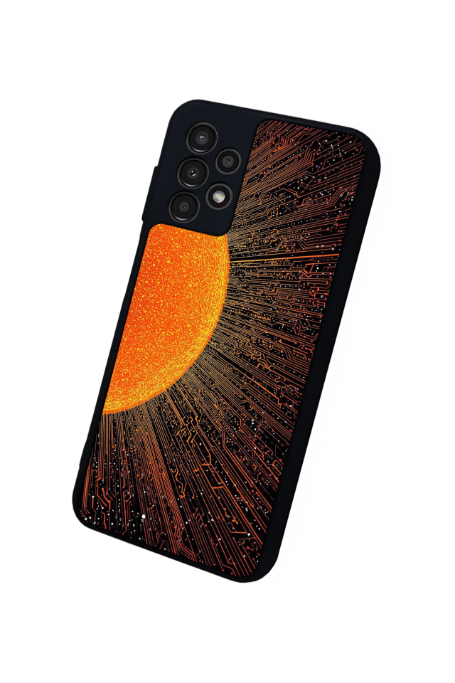 Samsung Galaxy A13 Uyumlu Güneş Tasarımlı Glossy Premium Kılıf