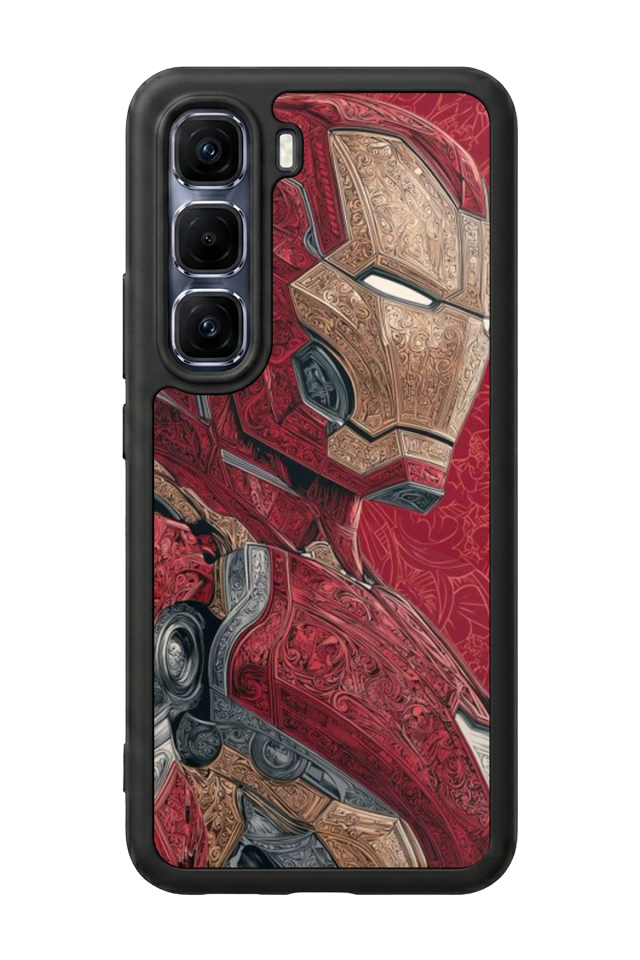Infinix Hot 60 Pro Plus Uyumlu  Iron Man ( Demir Adam ) Tasarımlı Glossy Premium Kılıf