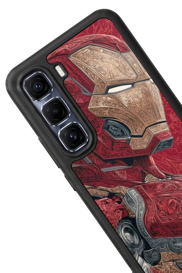 Infinix Hot 60 Pro Plus Uyumlu  Iron Man ( Demir Adam ) Tasarımlı Glossy Premium Kılıf