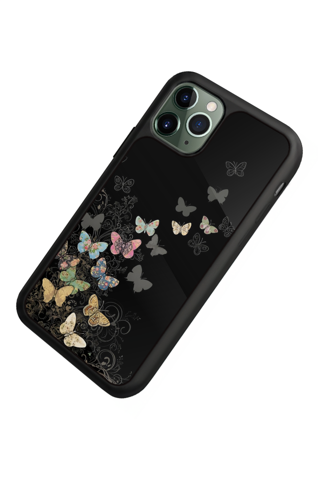 iPhone 11 Pro Uyumlu Kelebek Tasarımlı Glossy Premium Kılıf
