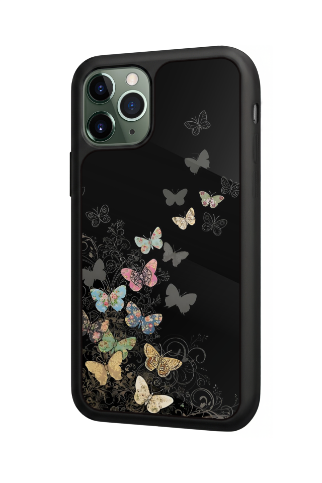 iPhone 11 Pro Uyumlu Kelebek Tasarımlı Glossy Premium Kılıf
