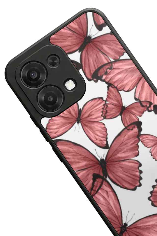 Oppo A6 Pro Uyumlu Kelebek Tasarımlı Glossy Premium Kılıf