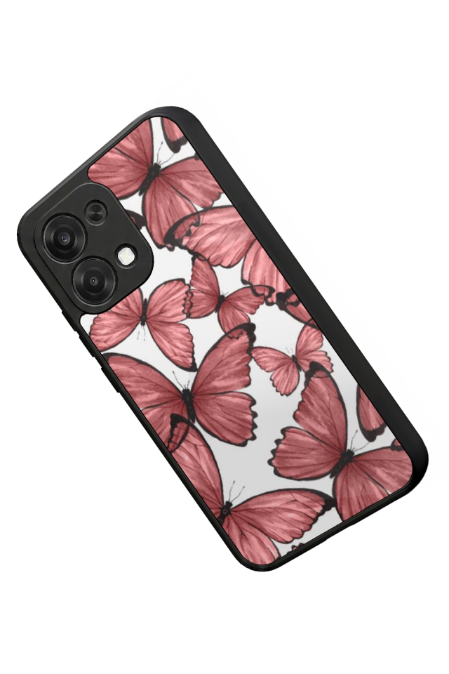 Oppo A6 Pro Uyumlu Kelebek Tasarımlı Glossy Premium Kılıf