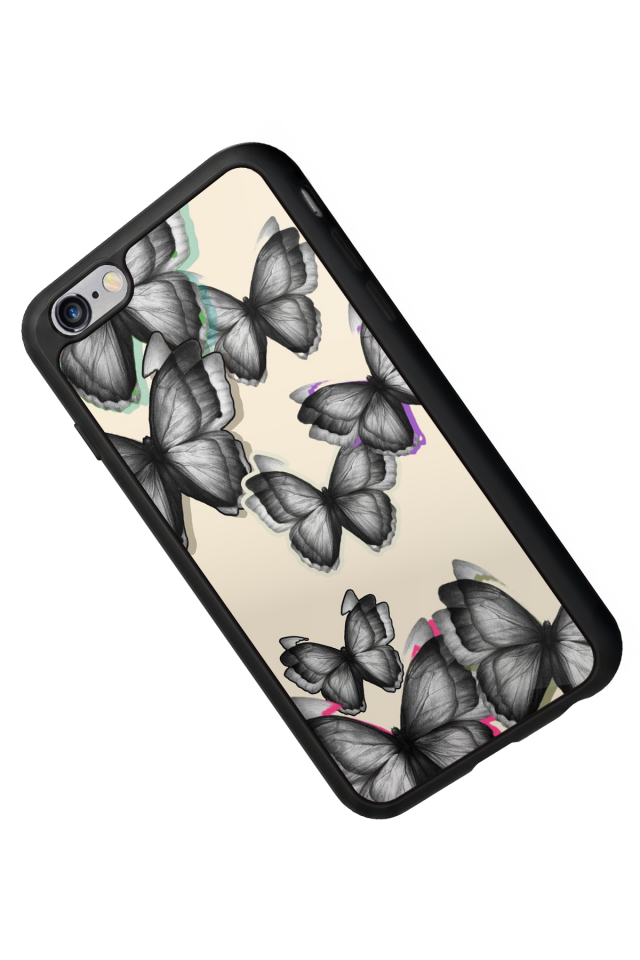 iPhone 6 Plus Uyumlu Kelebek Tasarımlı Glossy Premium Kılıf