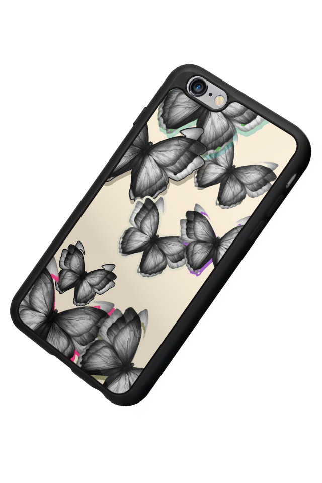 iPhone 6 Plus Uyumlu Kelebek Tasarımlı Glossy Premium Kılıf