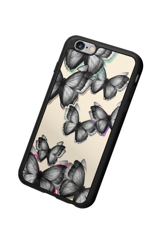 iPhone 6 Plus Uyumlu Kelebek Tasarımlı Glossy Premium Kılıf
